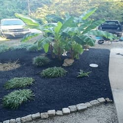 mulch installed in flowerbed mulch installed in flowerbed